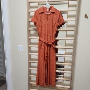 Maeve Terracotta Jumpsuit with Belt